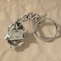 Reef Sharks Circling Dive Flag Keychain – Diver´s Collection – Pewter
