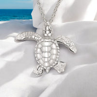 Baby Turtle Hatchling Necklace - Mini Sterling Collection - Sterling Silver
