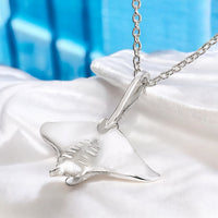 Manta Ray Necklace – Mini Sterling Collection – Sterling Silver