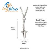 Reef Shark Necklace - Mini Sterling Collection - Sterling Silver