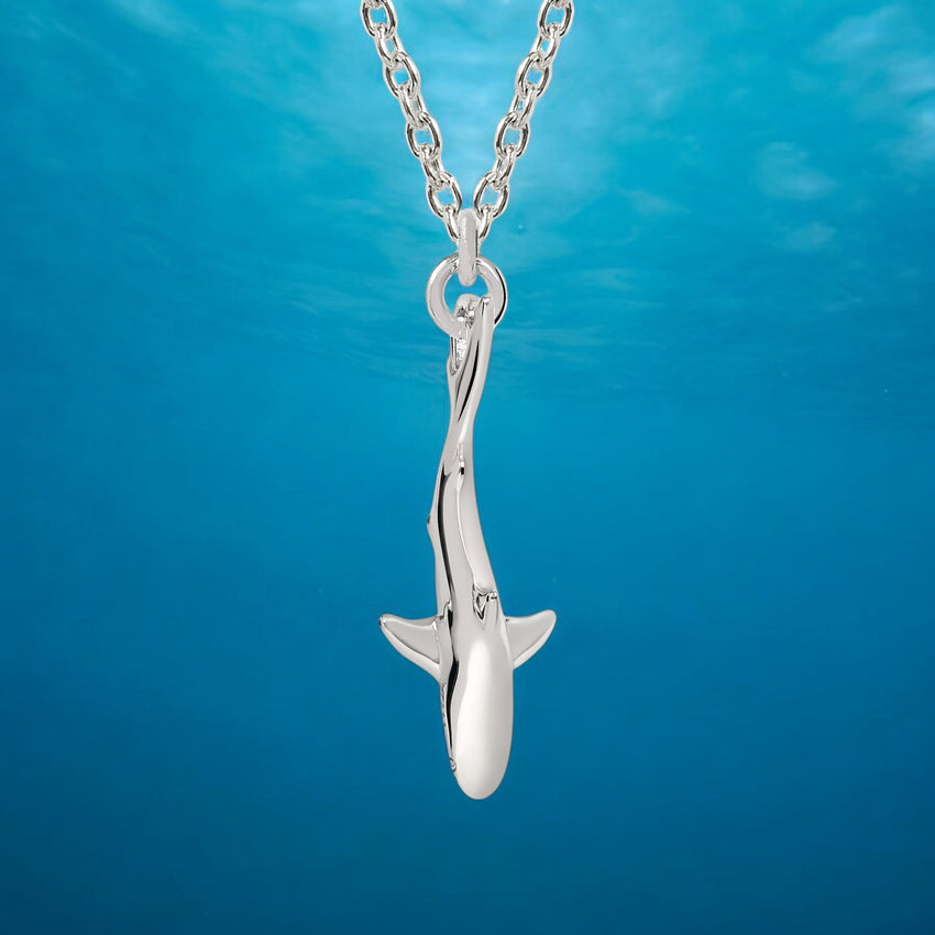 Reef Shark Necklace - Mini Sterling Collection - Sterling Silver