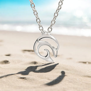 "Flipper" Dolphin Necklace – Mini Sterling Collection - Silver