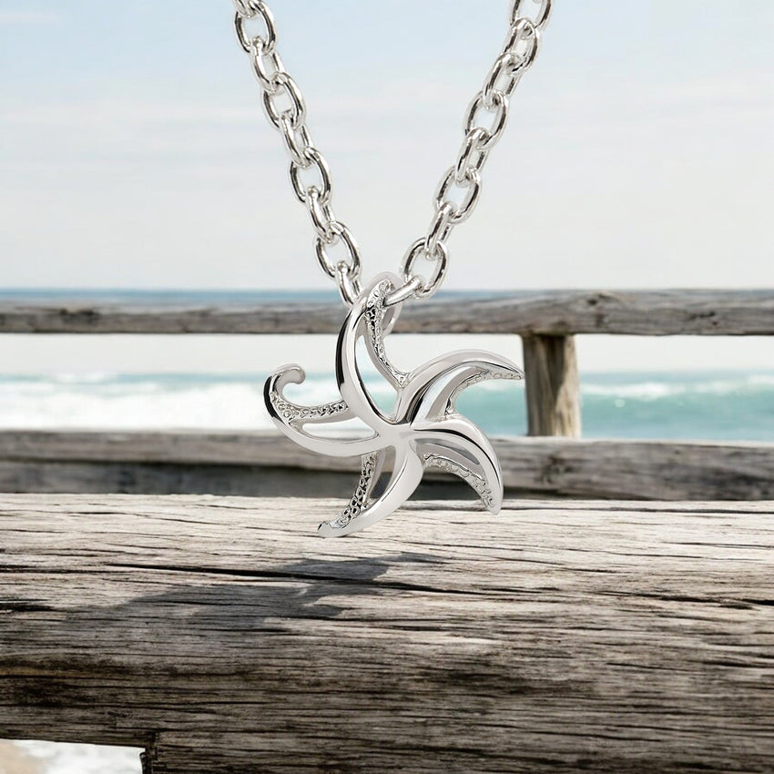 Mini Starfish Necklace - "Starry" – Sterling Silver