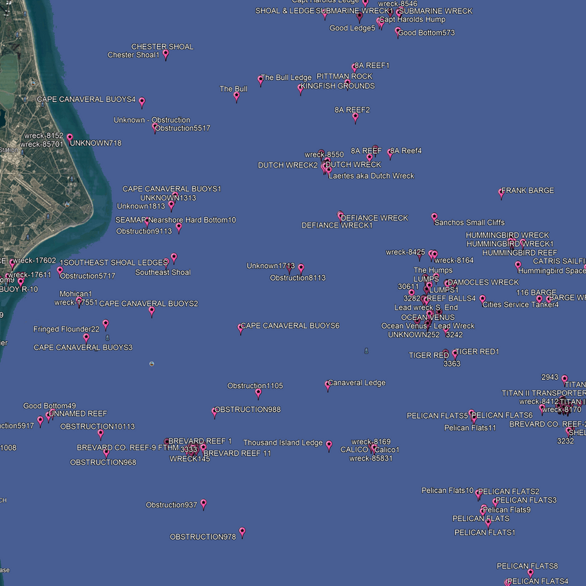 Melbourne Fishing Spots - Nearshore Numbers