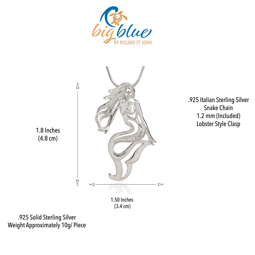Lorelei Mermaid Necklace – Sterling Silver