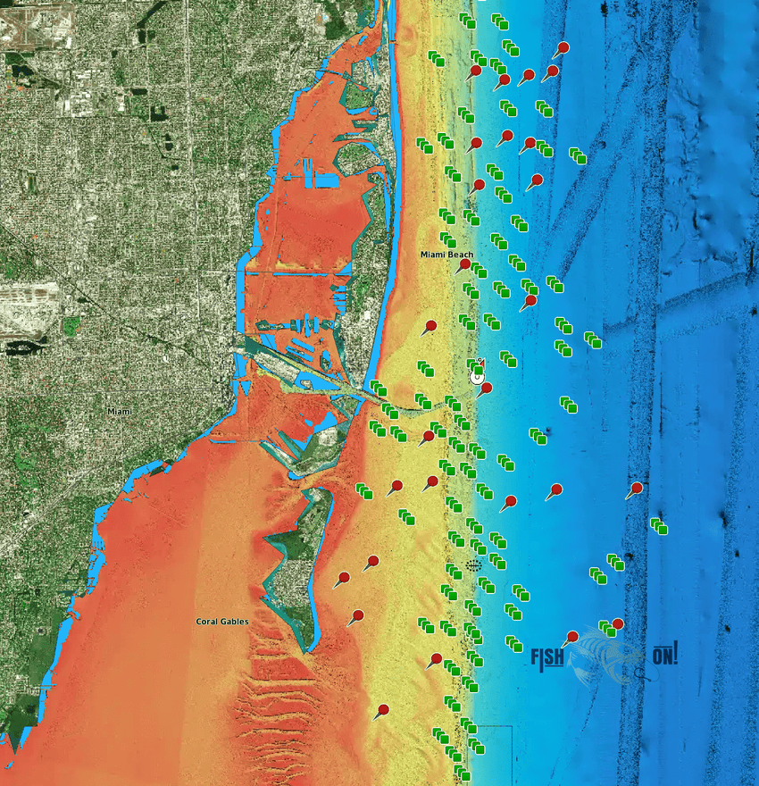 Miami Fishing Spots - Nearshore Numbers