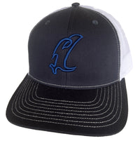 "Vic" Outline Navy/White Adjustable Hat