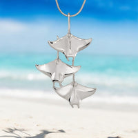 Manta Ray Necklace  – Ocean in Motion Collection – Sterling Silver