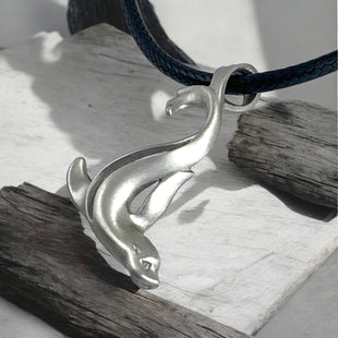 Sea Lion Cord Necklace – "Salty" - Pewter Pendant