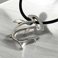 Hammerhead Shark Necklace – “The Hammer” - Pewter Pendant on Cord