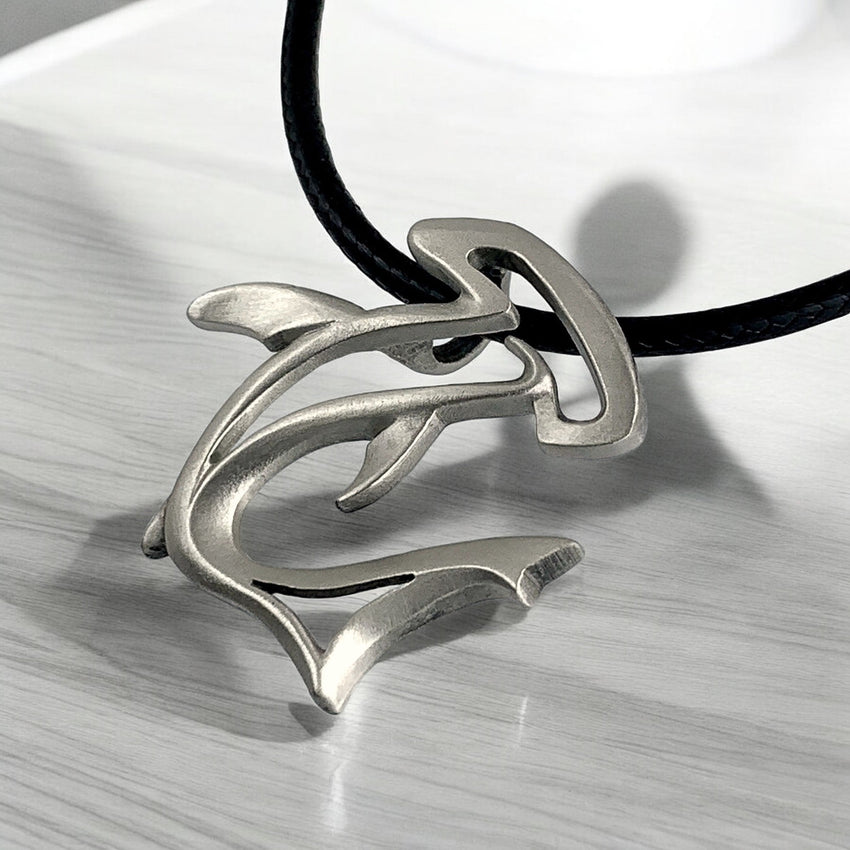 Hammerhead Shark Necklace – “The Hammer” - Pewter Pendant on Cord