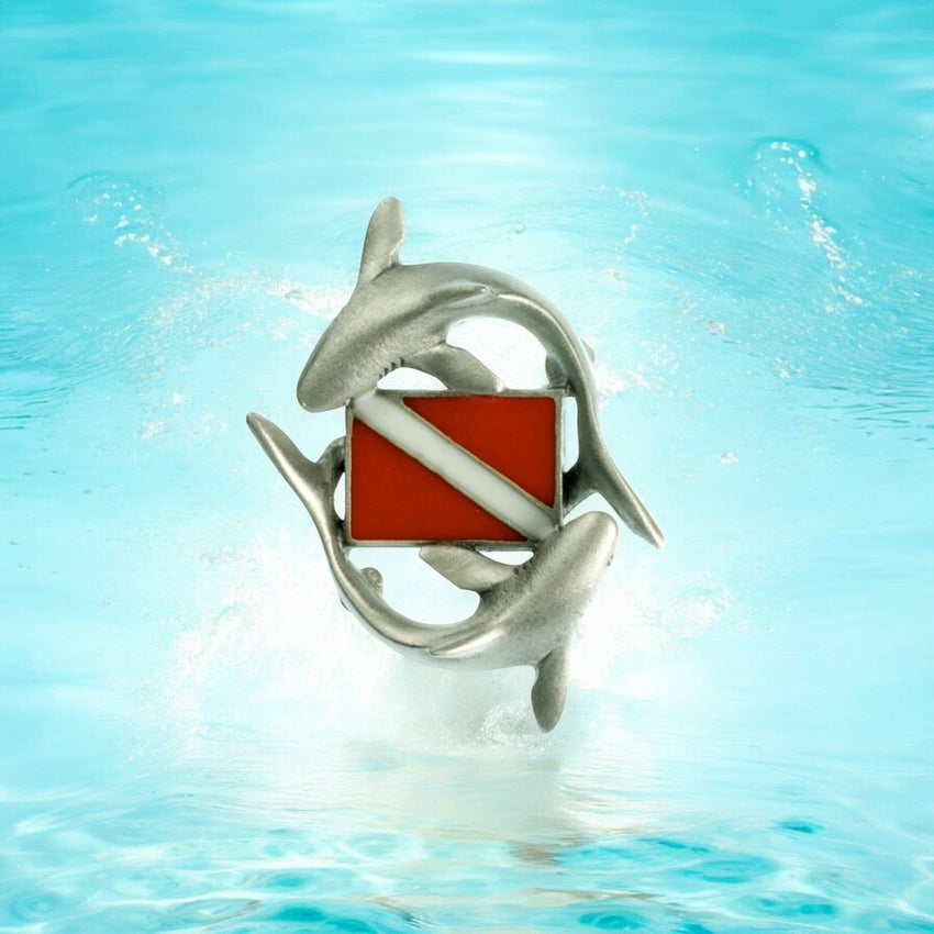 Shark Diver Pin – Diver´s Collection - Pewter