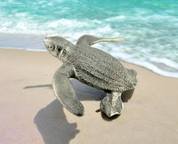 Leatherback Turtle Hatchling Pin - Sea Life Collection - Lead-Free Pewter