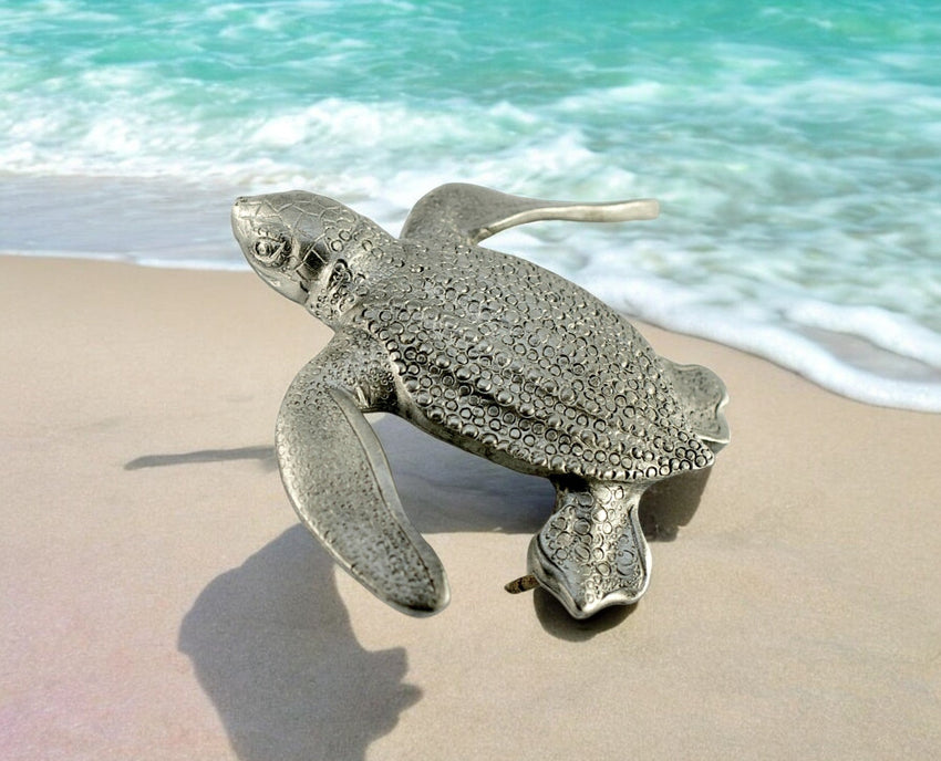 Leatherback Turtle Hatchling Pin - Sea Life Collection - Lead-Free Pewter