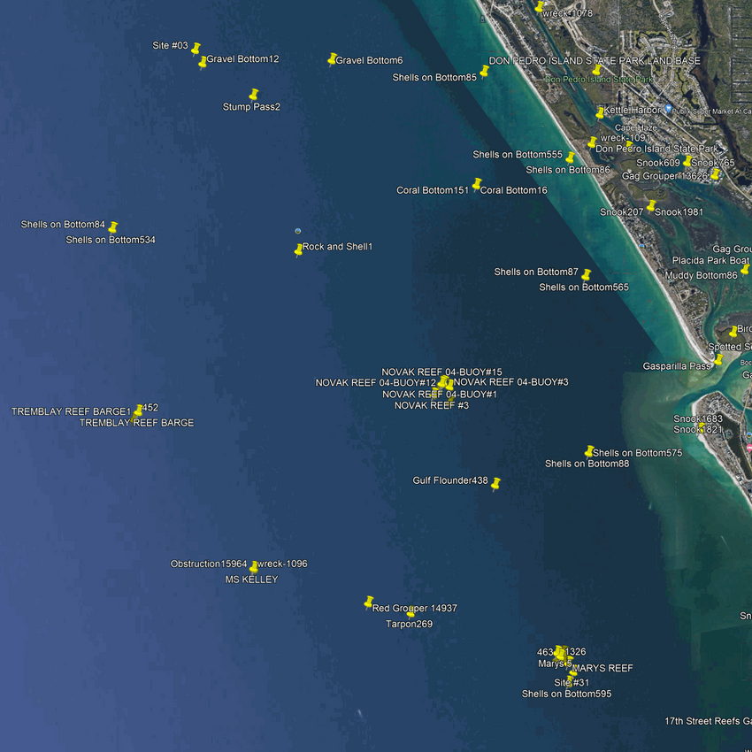 Port Charlotte Fishing Spots - Nearshore Numbers