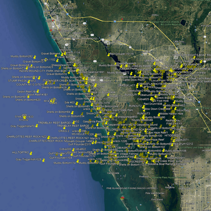 Port Charlotte Fishing Spots - Nearshore Numbers