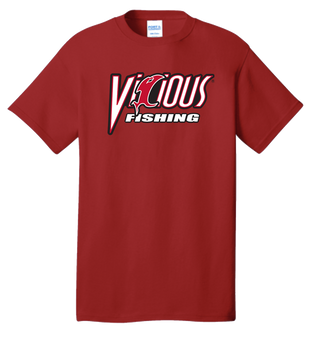 Vicious Fishing Logo Tee - Classic Red