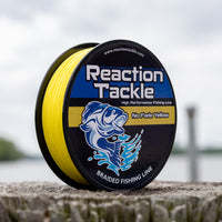 Reaction Tackle Braided Fishing Line - NO FADE Yellow - NEW