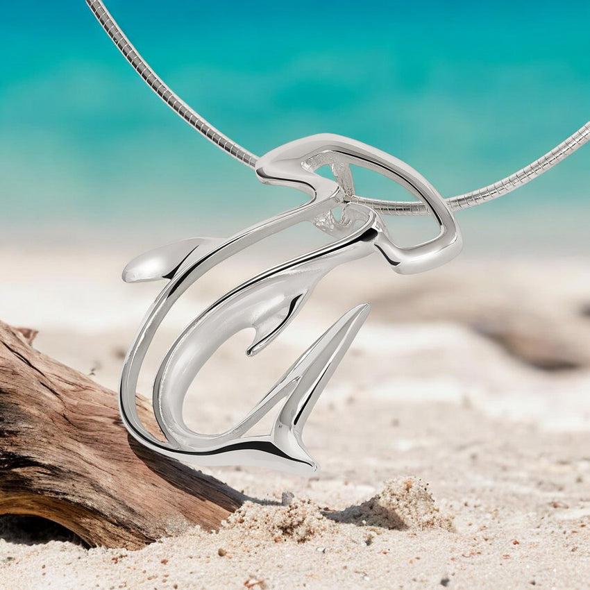 Hammerhead Shark Pendant Necklace – Seaplicity Collection – Sterling Silver