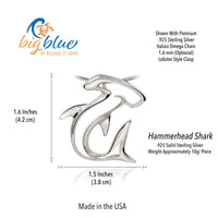 Hammerhead Shark Pendant Necklace – Seaplicity Collection – Sterling Silver