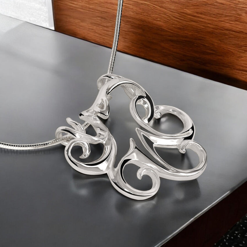Octopus Pendant – Seaplicity Collection – Sterling Silver