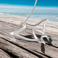 Manta Ray Necklace – Seaplicity Collection – Sterling Silver