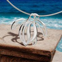 Sea Turtle Pendant – Seaplicity Collection – Sterling Silver