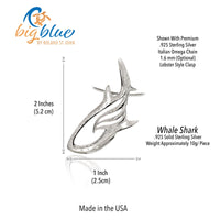 Whale Shark Necklace – Seaplicity Collection – Sterling Silver