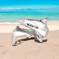 Shark Adjustable Ring - Sea Life Collection - Sterling Silver