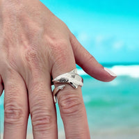 Shark Adjustable Ring - Sea Life Collection - Sterling Silver