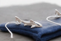 Reef Shark Drop Earrings – Sealife Collection - Sterling Silver