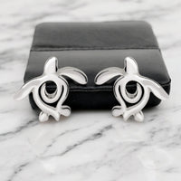 Sea Turtle "Honu" Post/Stud Earrings – Ocean Traveler Collection – Sterling Silver