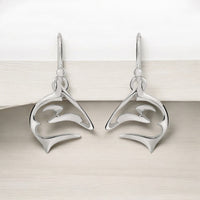 Shark Drop Earrings – "Frenzy" – Sterling Silver