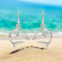 Shark Drop Earrings – "Frenzy" – Sterling Silver