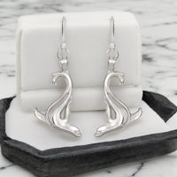 Sea Lion Drop Earrings –  "Salty" - Sterling Silver
