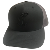 "Vic" Outline Black & Charcoal Adjustable Hat