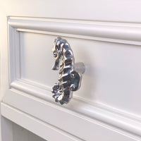 Seahorse Drawer Pull/Knob – Home Decor – Pewter with Nickel or Brass Finish