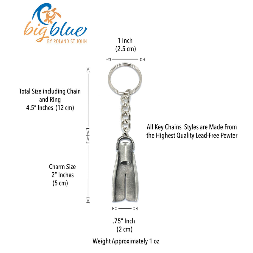 Dive Fin Keychain – Diver´s Collection – Pewter