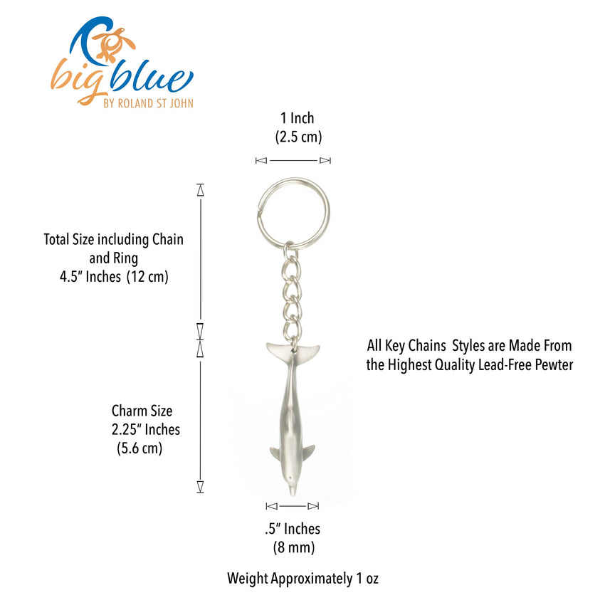 Dolphin Keychain – Sea Life Collection – Pewter