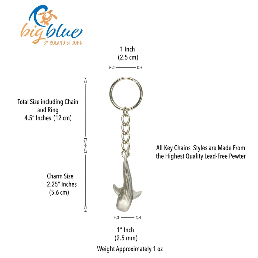 Whale Shark Keychain – Sea Life Collection – Pewter