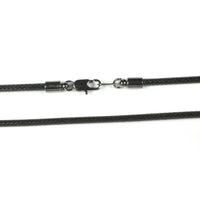 Smooth Cotton Cord with  Black Finish Clasp - 3mm