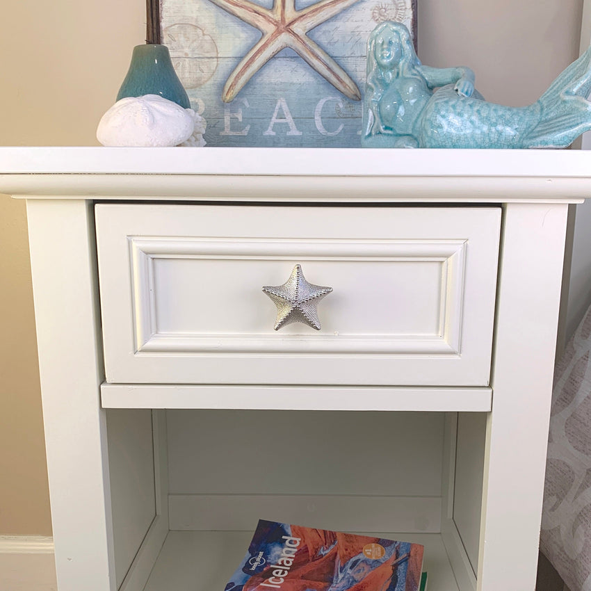 Starfish Drawer Pull/Knob – Home Decor – Pewter with Nickel or Brass Finish