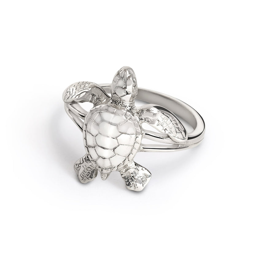 Sea Turtle Hatchling Ring - Sea Life Collection - Sterling Silver Success
