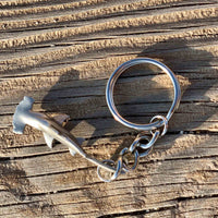 Hammerhead Shark Keychain - Sea Life Collection - Pewter