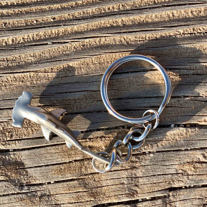 Hammerhead Shark Keychain - Sea Life Collection - Pewter